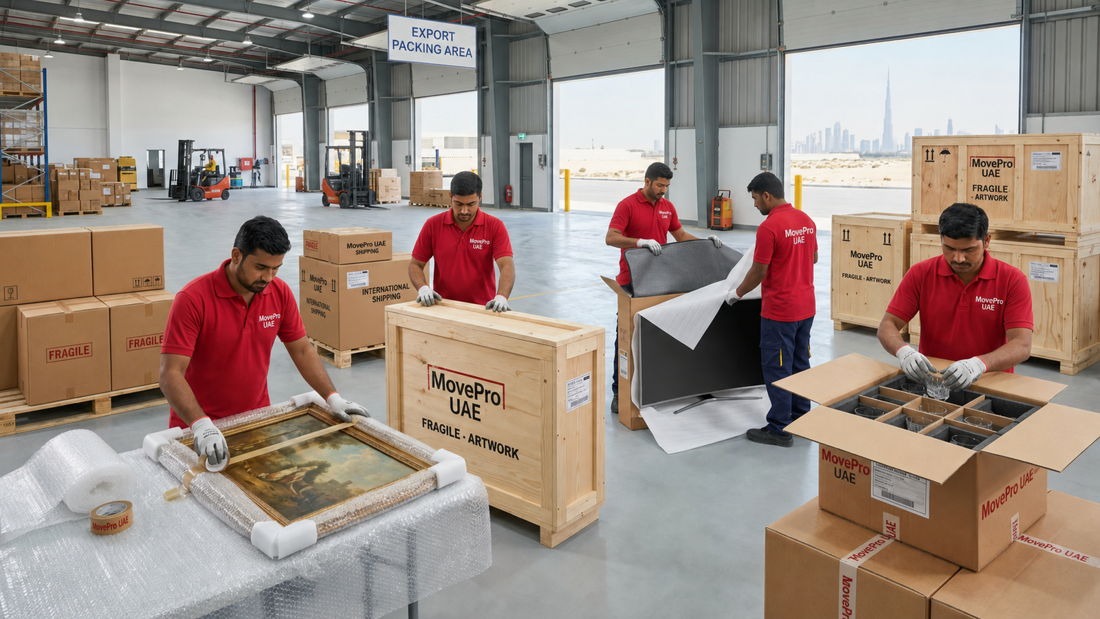 Professional export packing for international moving services